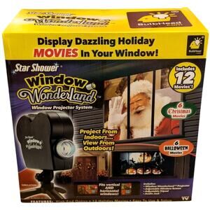 New/Sealed Star Shower Window Wonderland Projector Halloween and Christmas